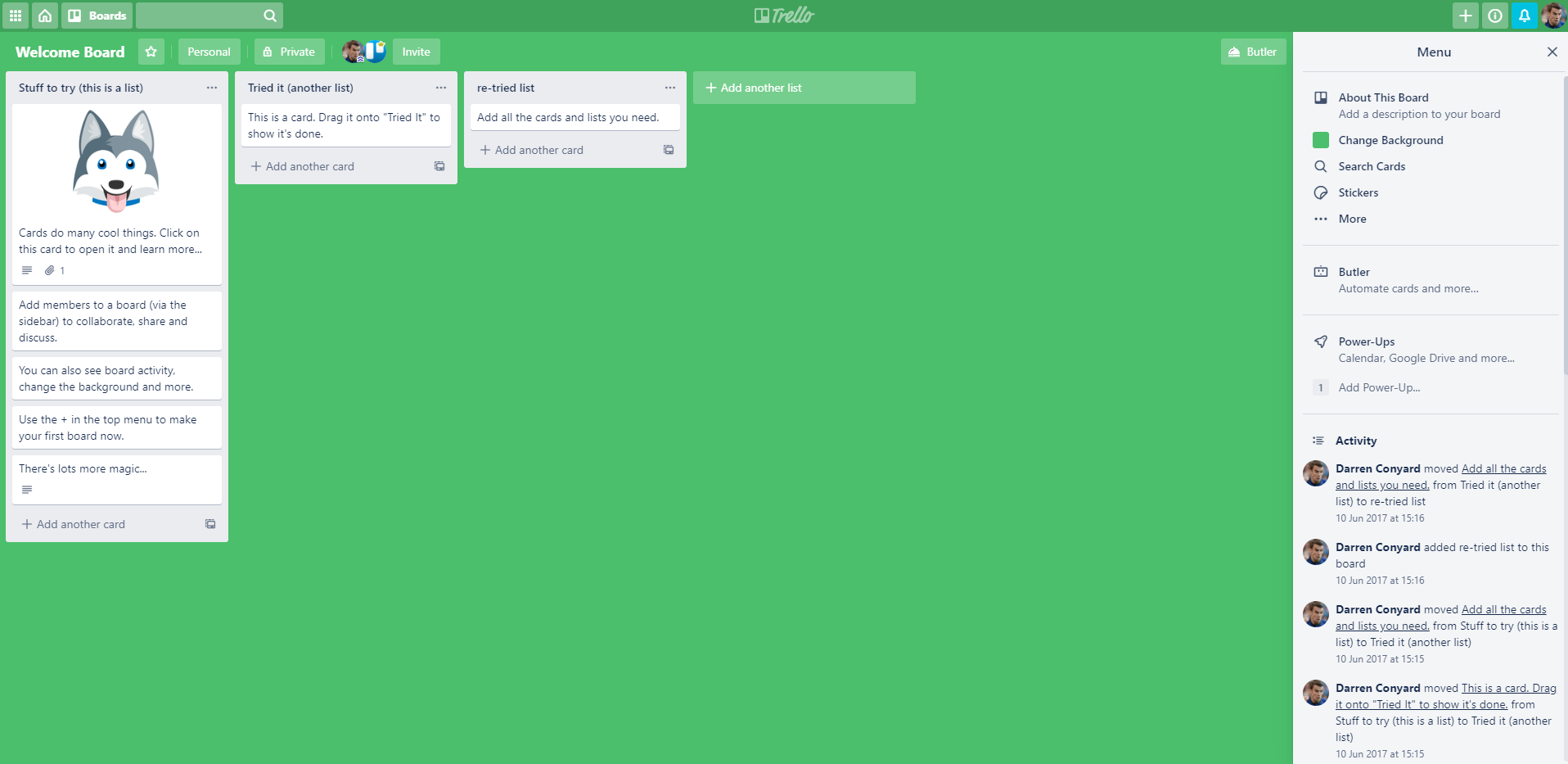 Trello - A great organisational application - Darren Conyard